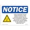 Signmission OSHA Notice, 5" Height, Radio Frequency Fields Within Sign With Symbol, 7" X 5", Landscape OS-NS-D-57-L-17963 - alternate 1